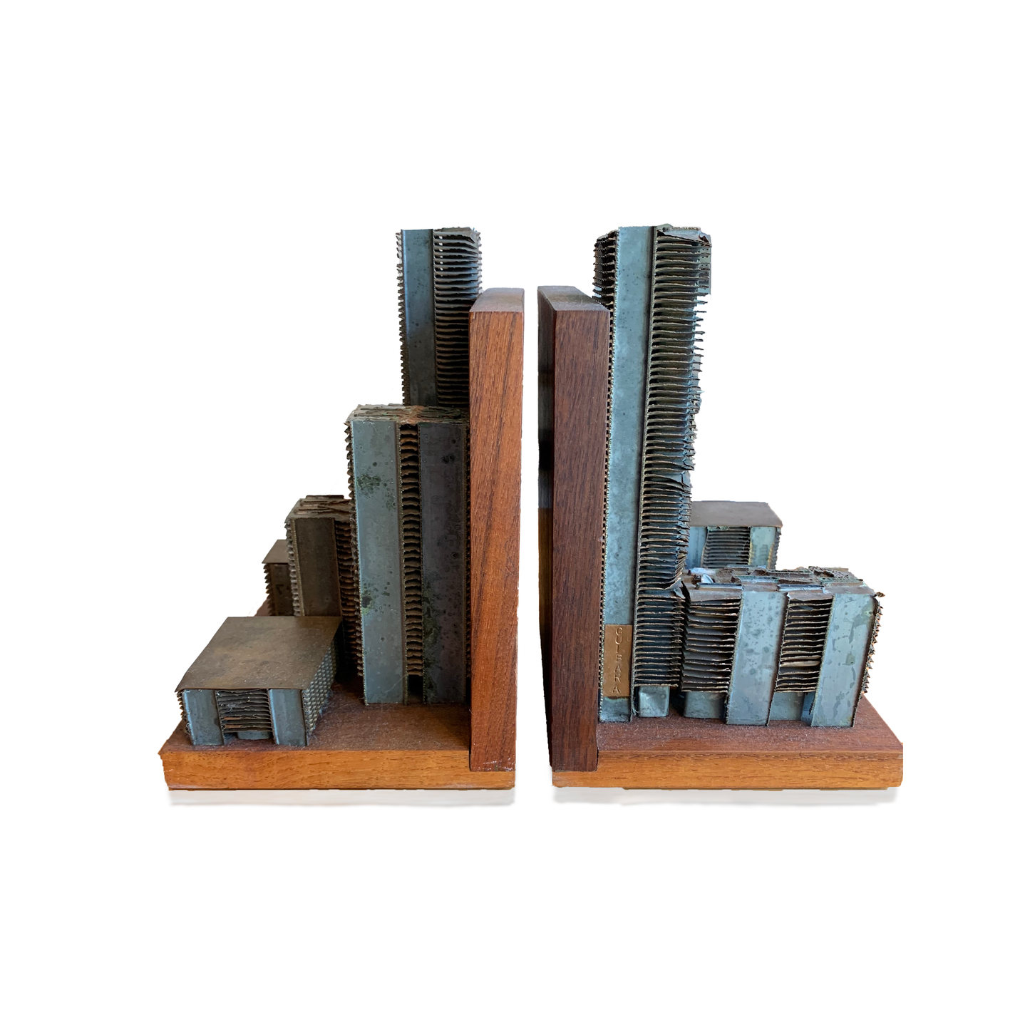Albert Guibara City Skyline Book Ends - Pair