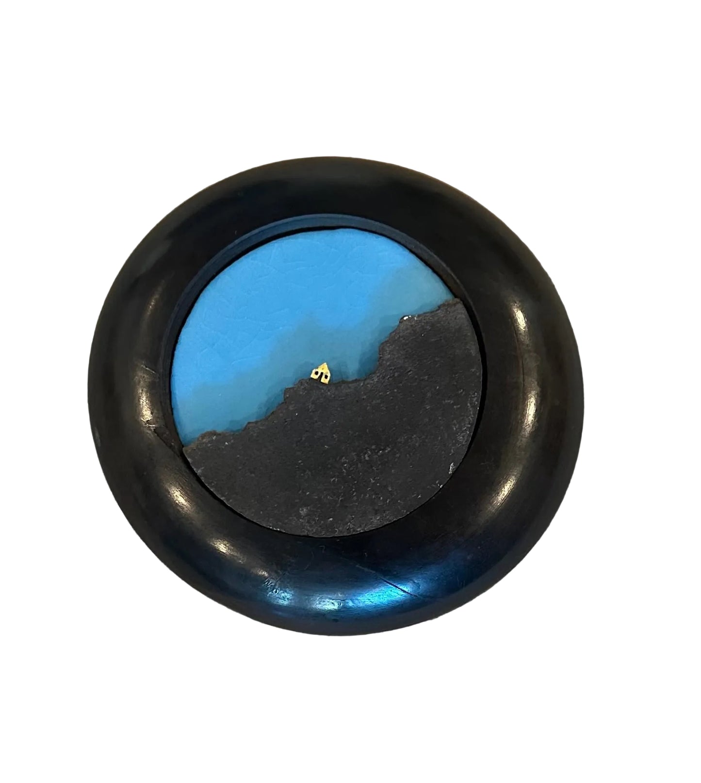 Mountain Scene in Ebony Frame