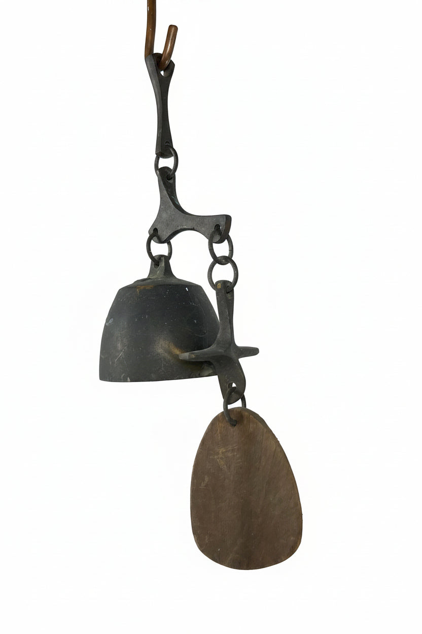 Mid Century Richard Fisher Cast Bronze Wind Bell