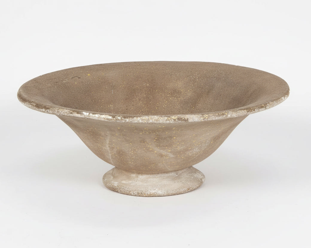 Large Round Cast Stone Star Planter, Grandon Fres 1960s