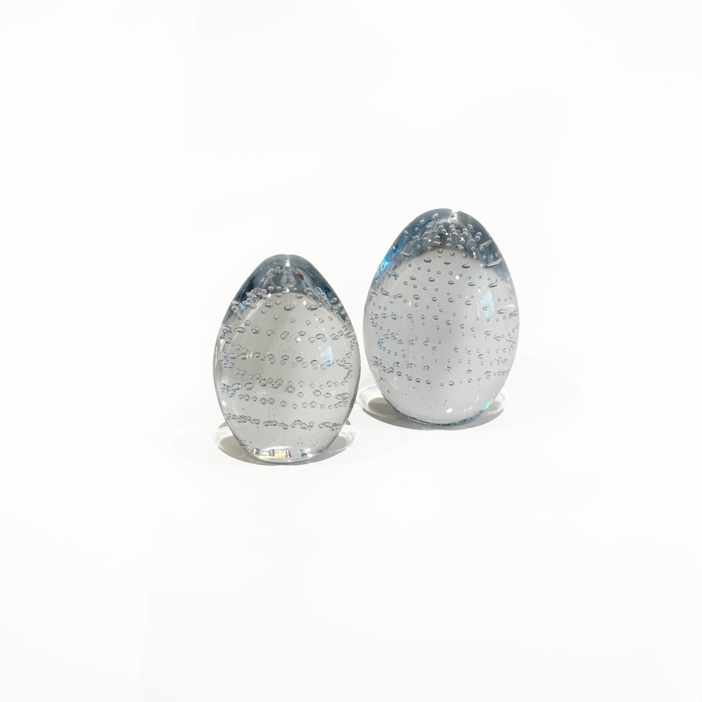 murano bubble glass sculptures