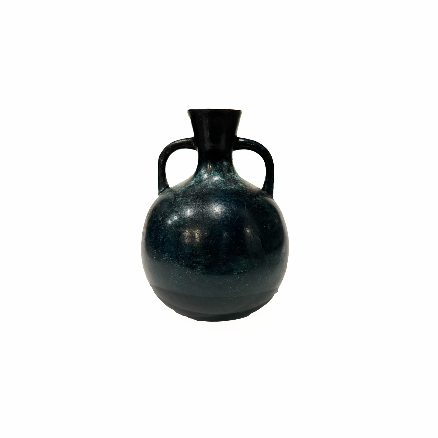 Bronze Metal Vase with Handles