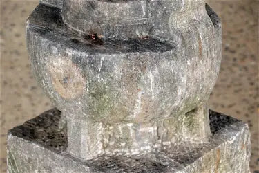 Art Nouveau Carved Stone Garden Sculpture - Urn