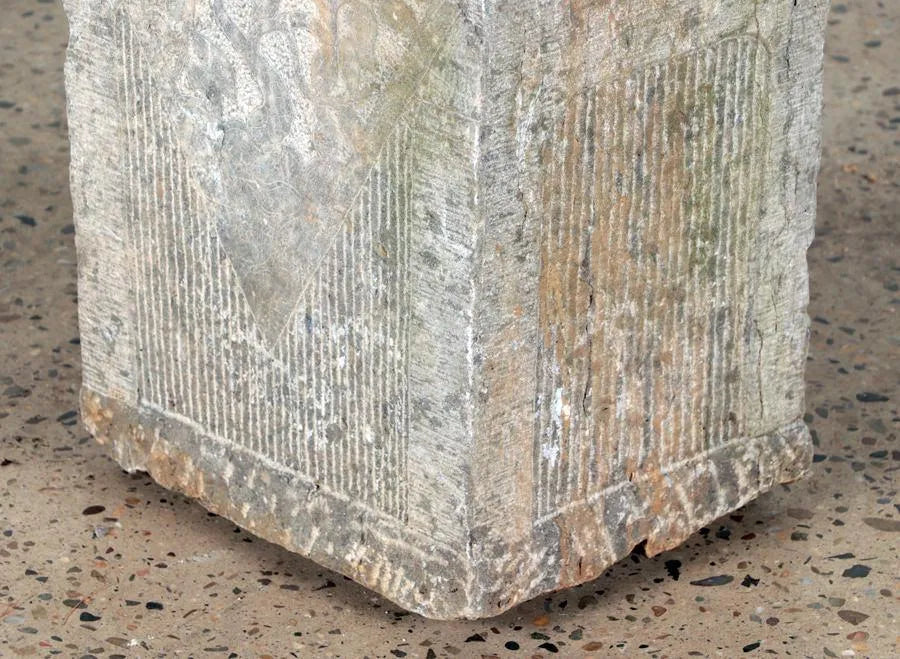 Art Nouveau Carved Stone Garden Sculpture