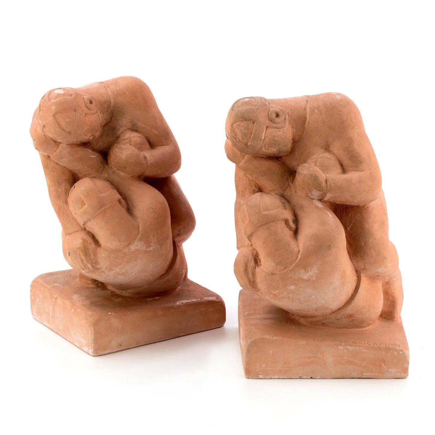 Maurice Glickman "Terracotta Sculptures" - Pair