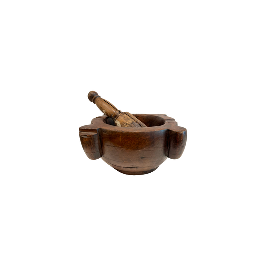 Wood Mortar and Pestle