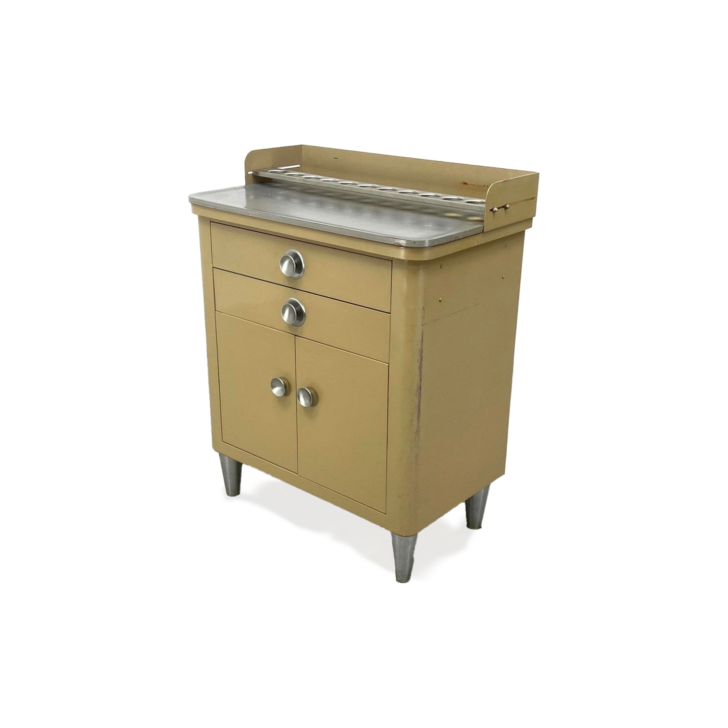 Tan Industrial Metal Medical Cabinet