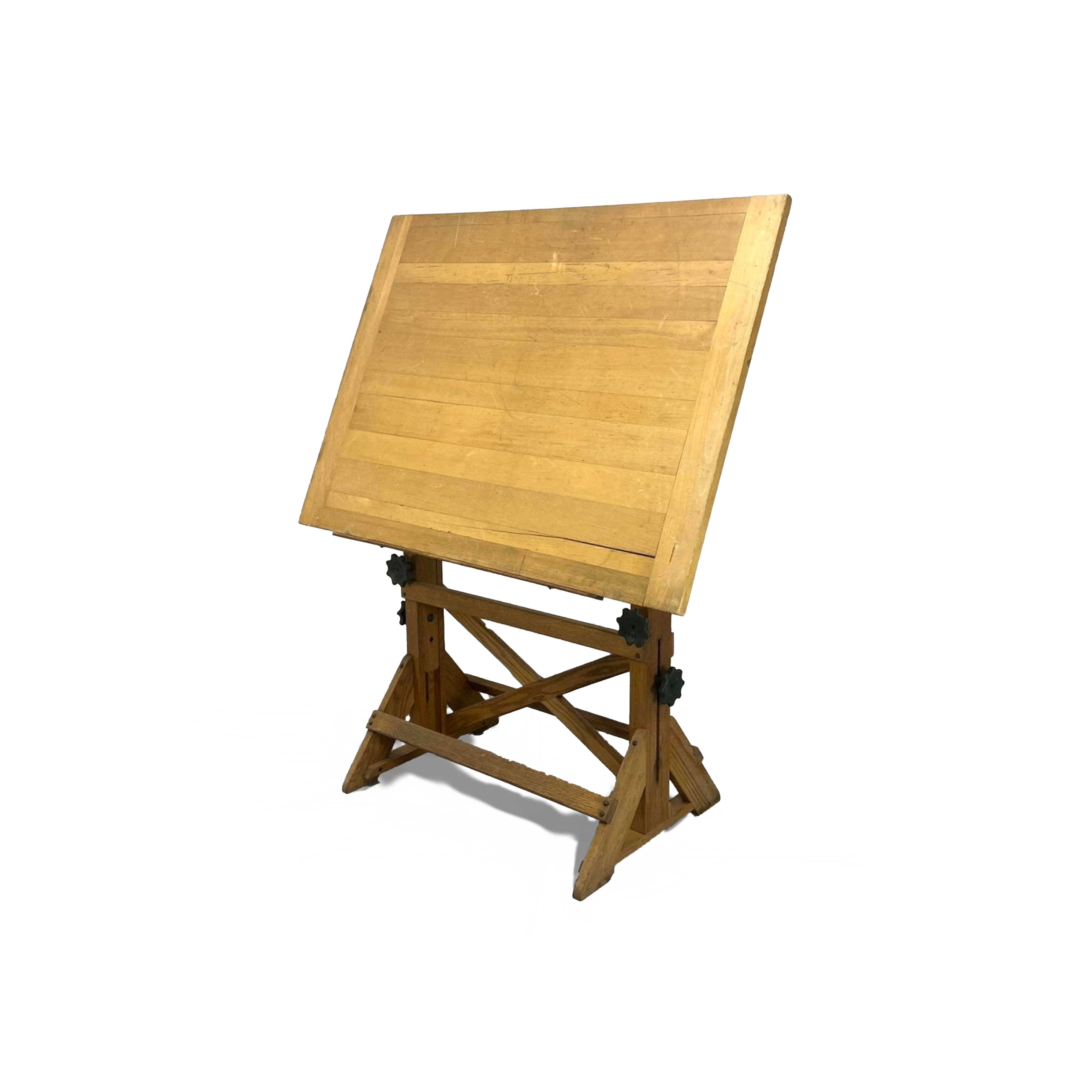 F. Weber Adjustable Wood Drafting Table