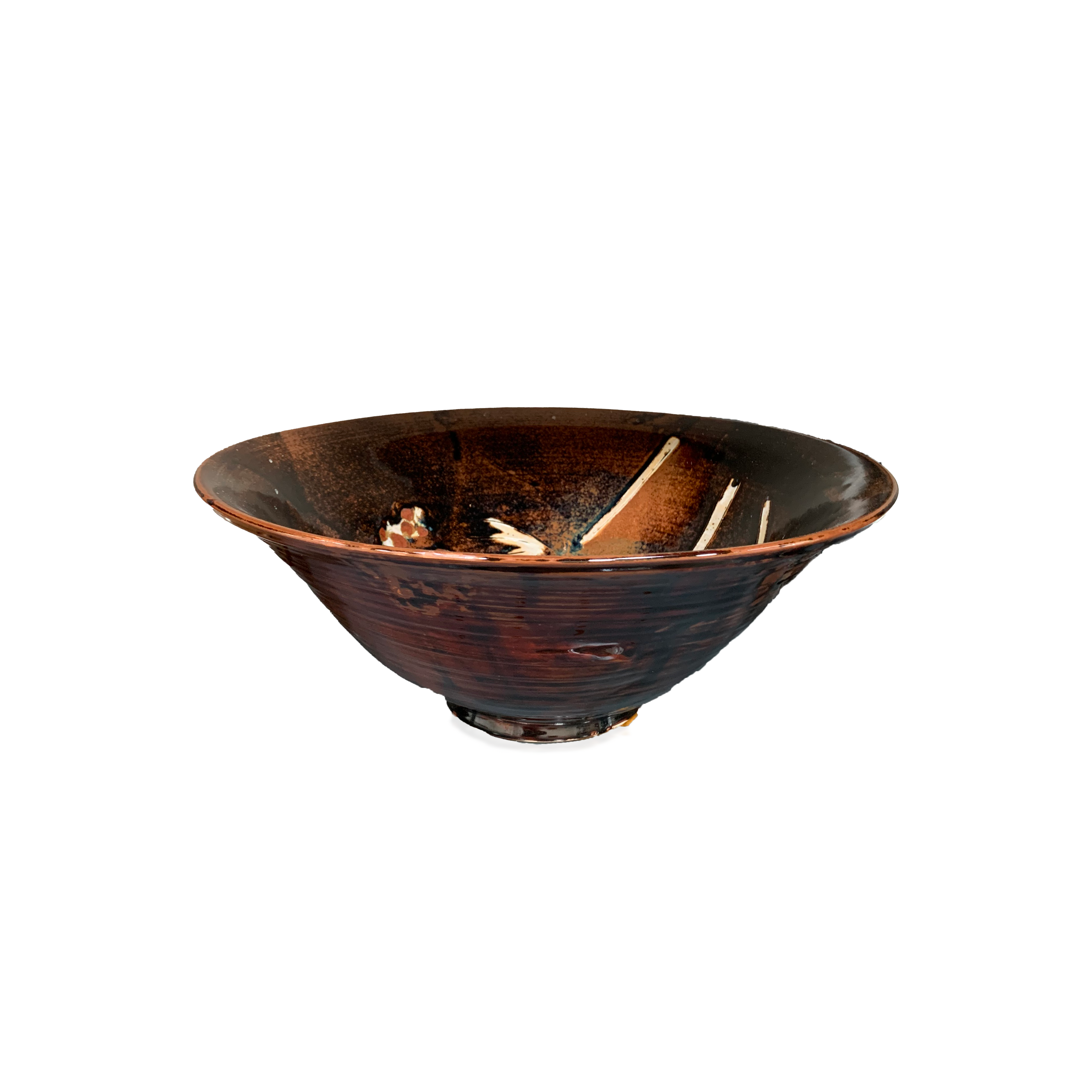 Large Maroon Ceramic Bowl
