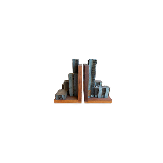 Albert Guibara City Skyline Book Ends - Pair