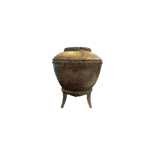 Riveted Industrial Urn