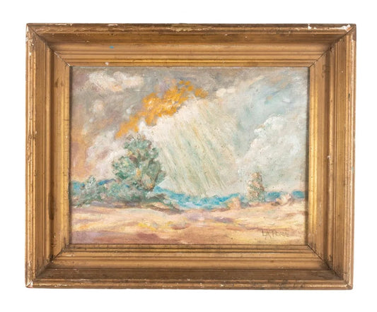 "Skyscape" 1962 Oil on Canvas Board