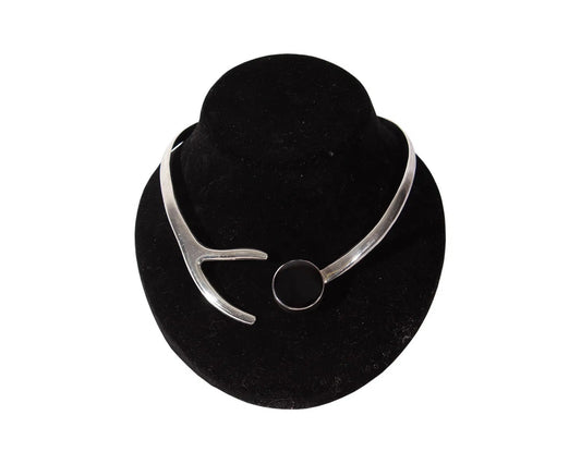 Taxco Mexico 950 Sterling Silver Hinged Collar Necklace
