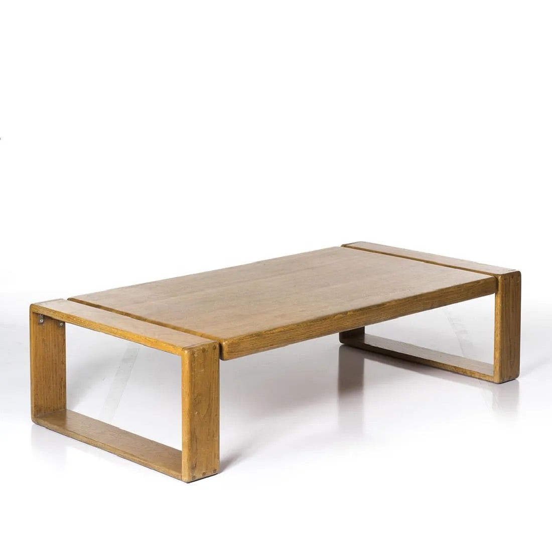 Oak Brutalist Coffee Table by Lou Hodges