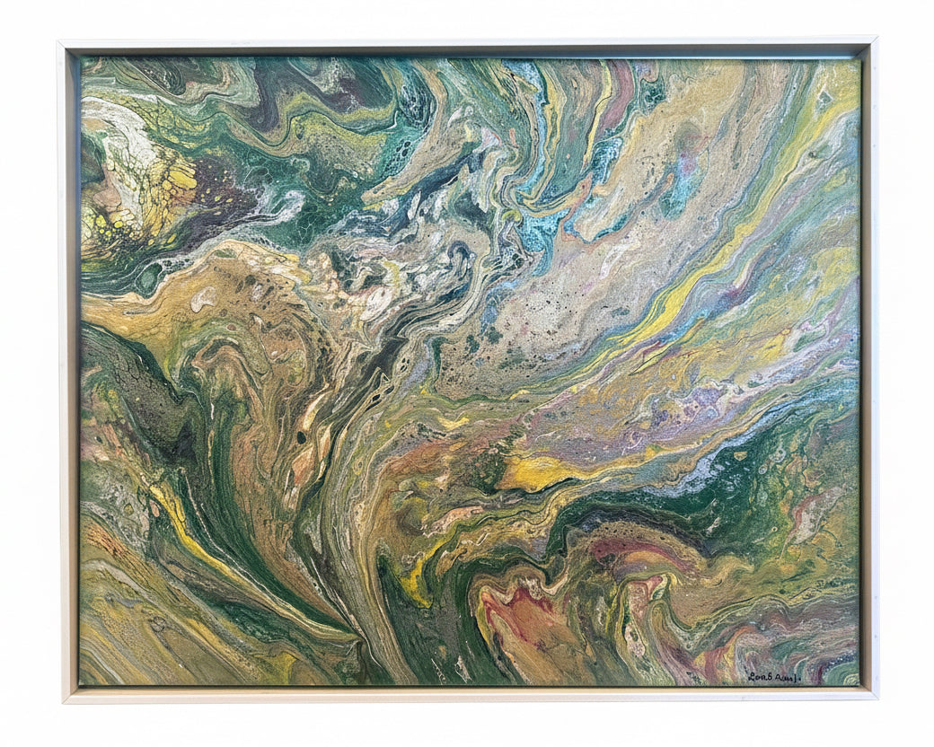 Earth-Tone Abstract, Attributed to Gina E. Araujo