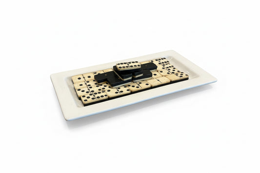 Vintage Bone & Ebony Wood Dominoes