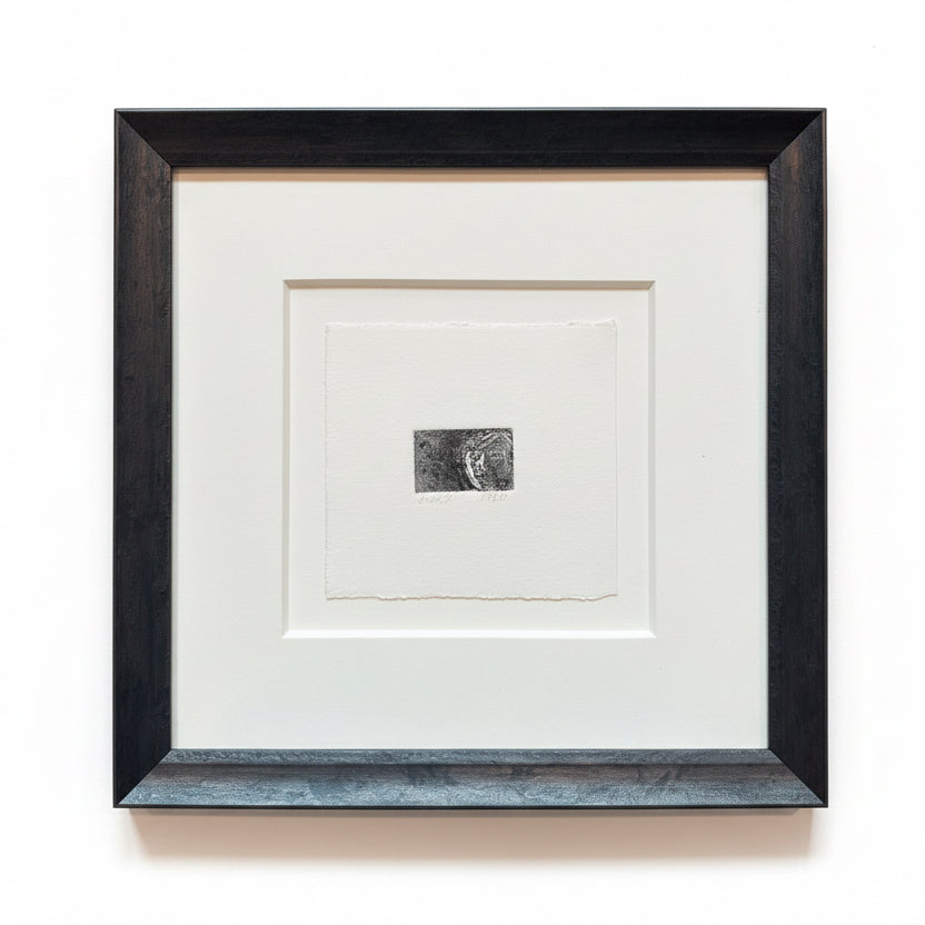 Petite Black & White Portrait in Washed Frame