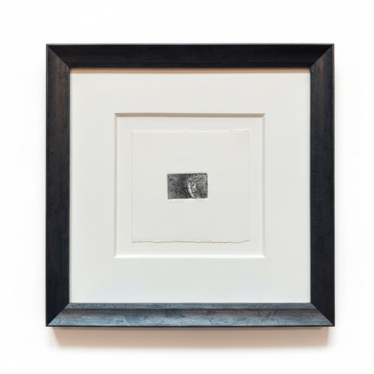 Petite Black & White Portrait in Washed Frame