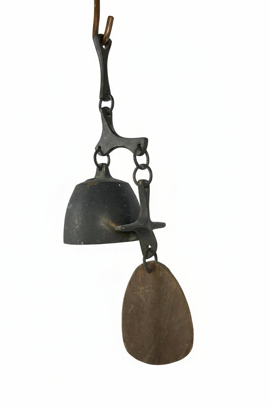 Mid Century Richard Fisher Cast Bronze Wind Bell