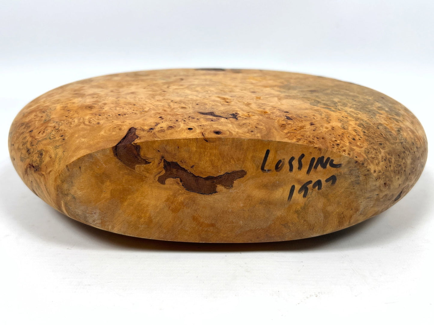 Artisan Burl Wood Disk Vase - Craig Lossing