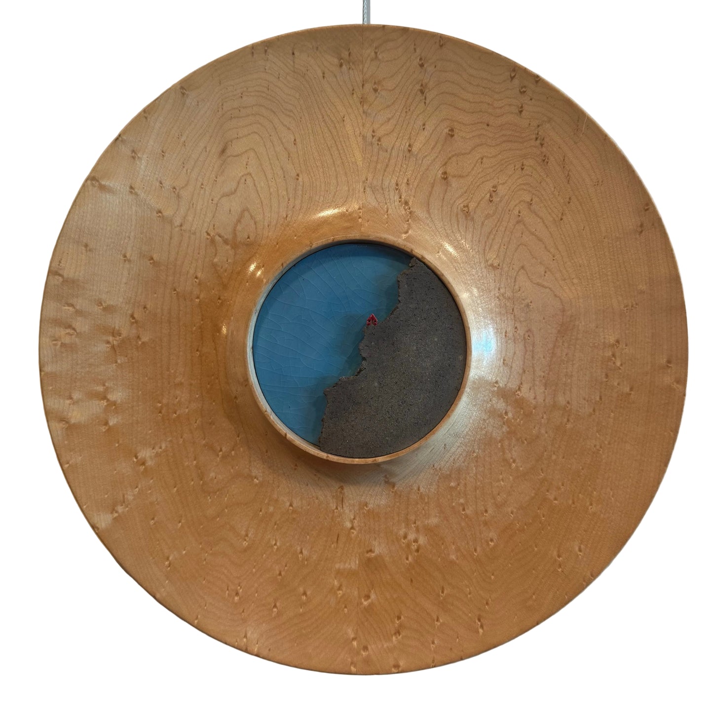 Birdseye Mountain Scene Maple Frame