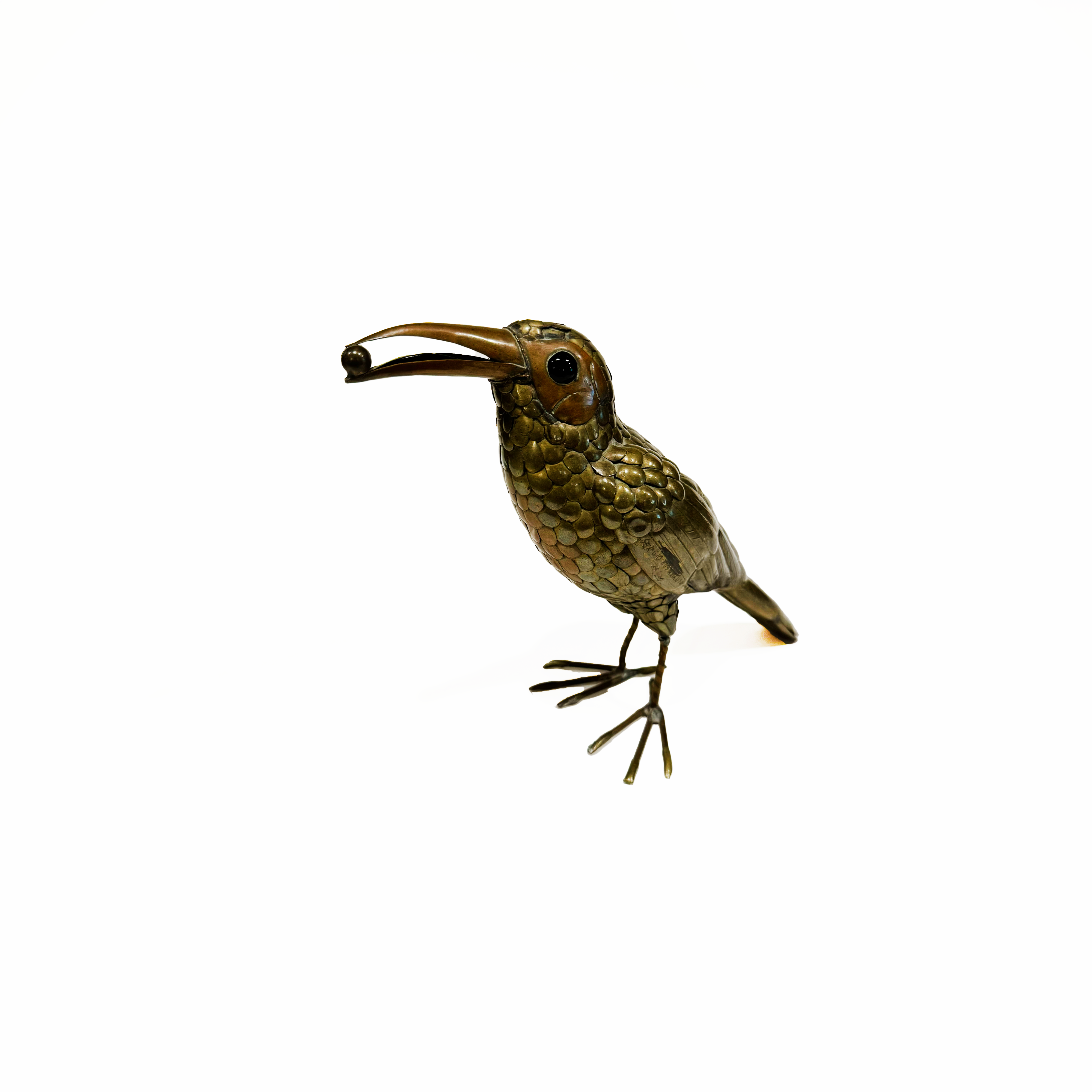 Vintage Sergio Bustamante Brass Bird