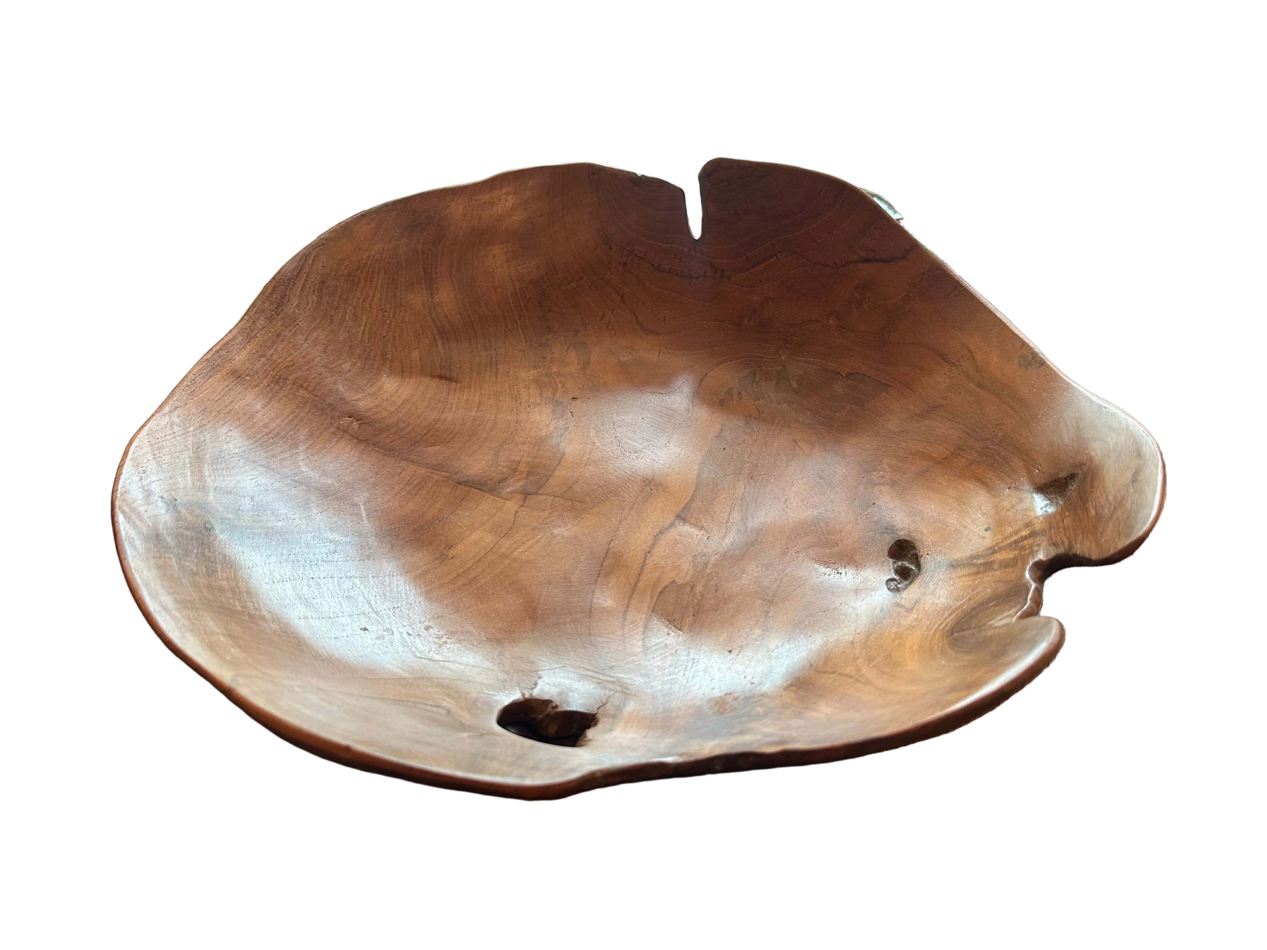Vintage Live Edge Wood Bowl