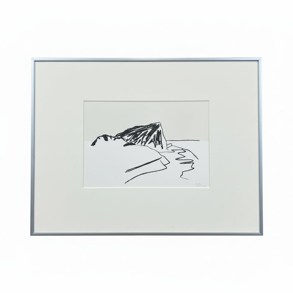 Minimal B&W Landscape entitled, "Scott Creek"