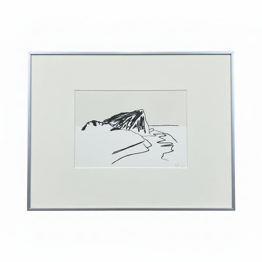 Minimal B&W Landscape entitled, "Scott Creek"