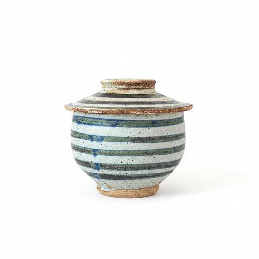 Guillermo Cuellar, Striped Stoneware Butter Crock