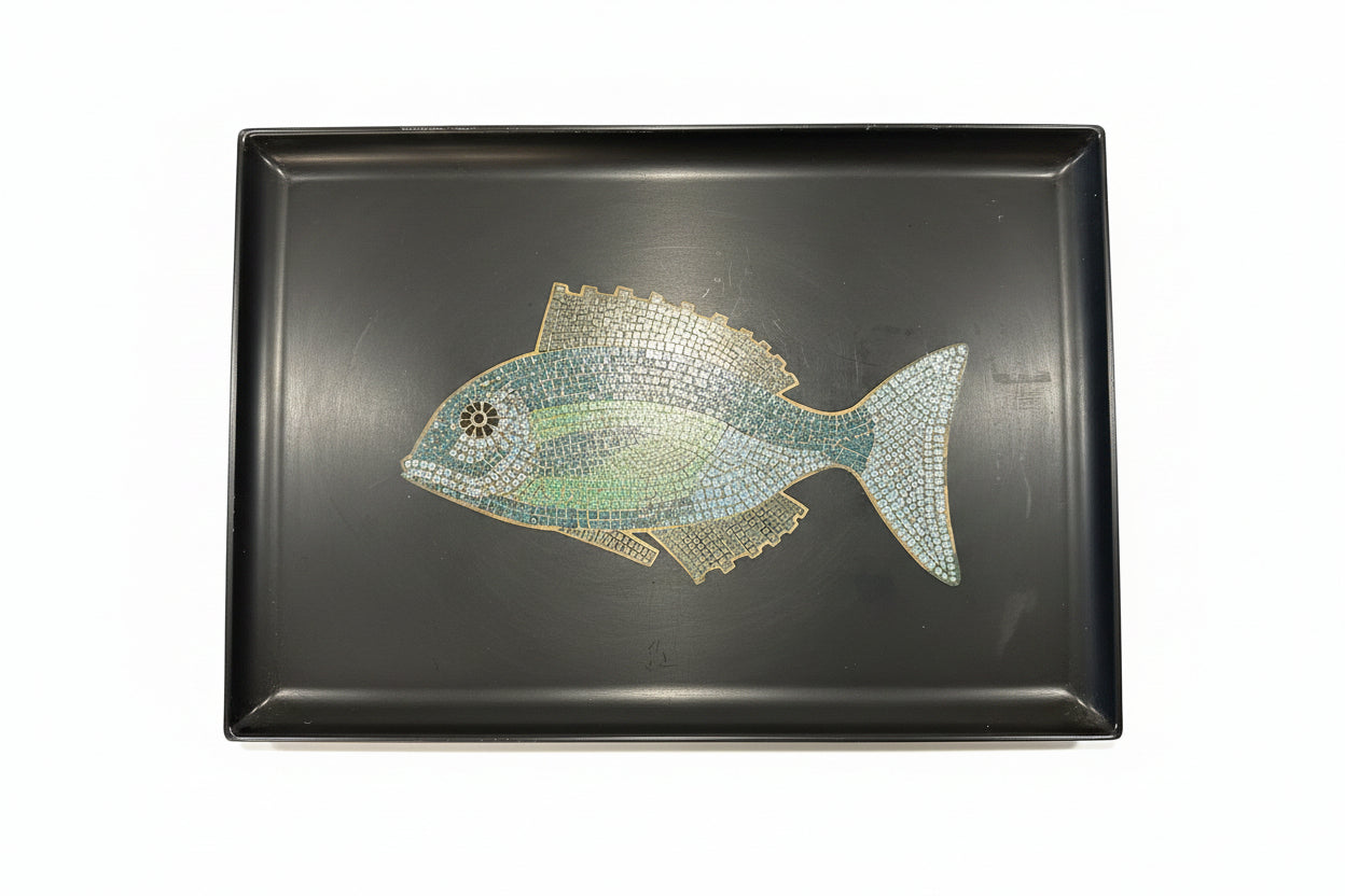 Couroc Fish Mosaic Inlay Tray