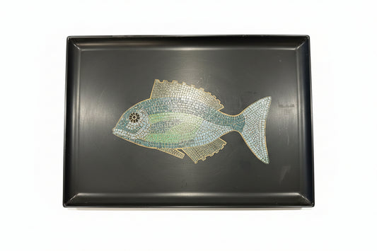 Couroc Fish Mosaic Inlay Tray