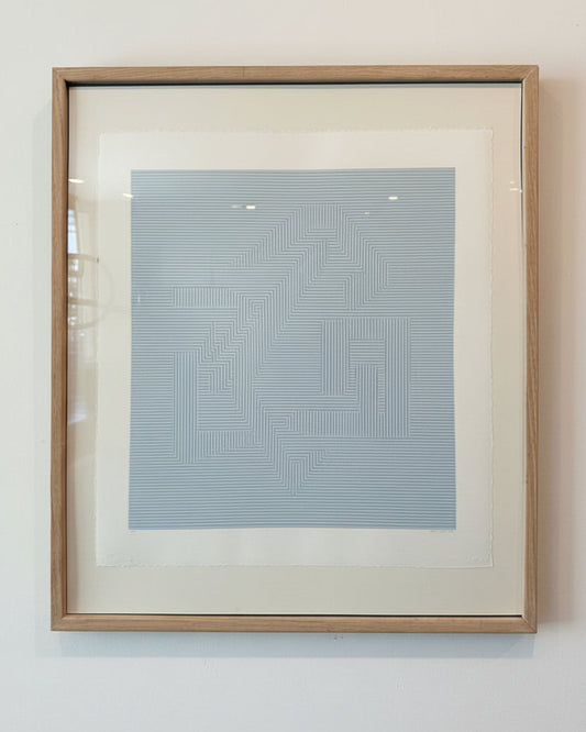 Framed Geometric Op-Art Print "Divers", Robert Parker