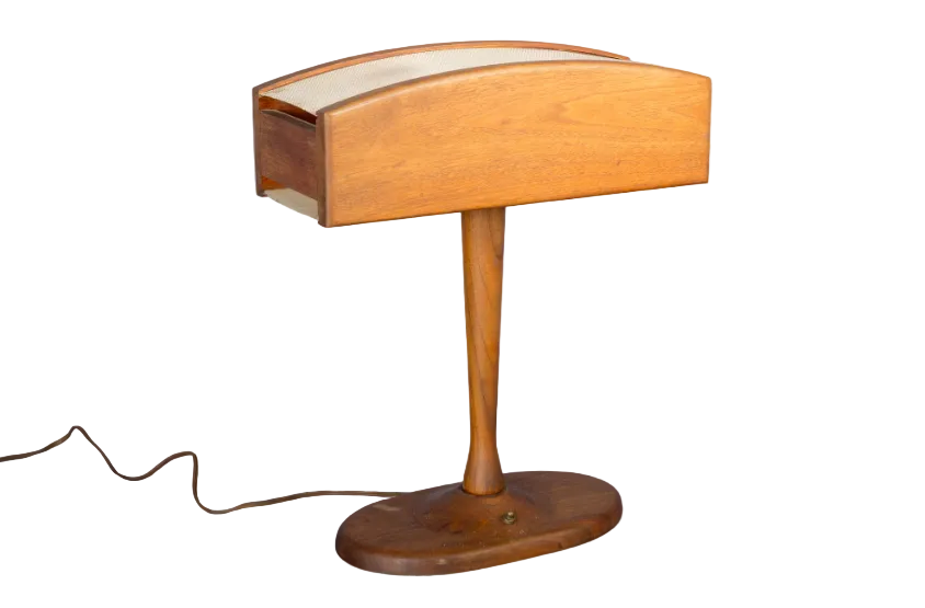 1960s Studio Craft Walnut Desk Lamp