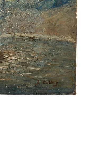 Angel of the Waters, Early-Mid Centruy Oil on Canvas, signed J. Csillag