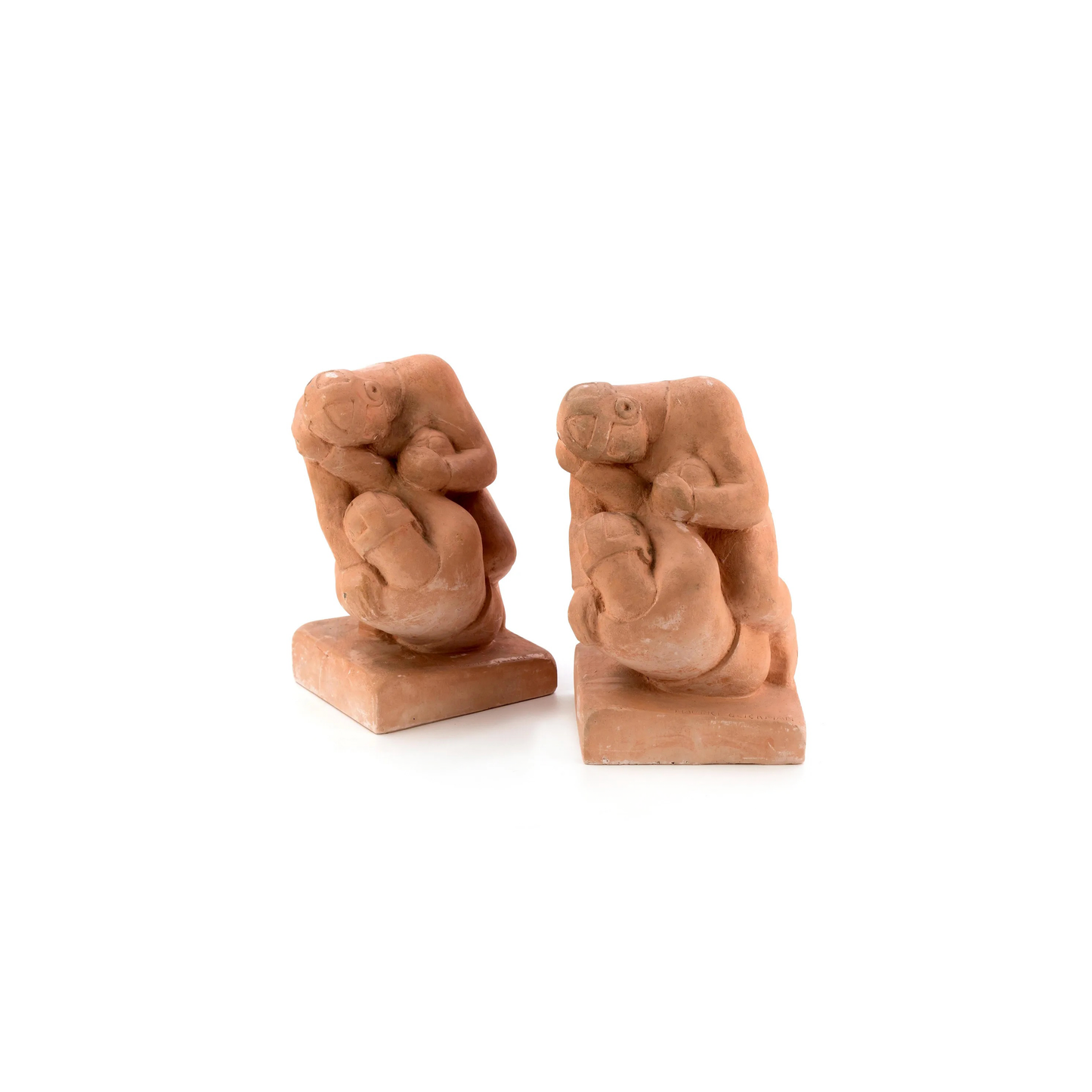 Maurice Glickman "Terracotta Sculptures" - Pair