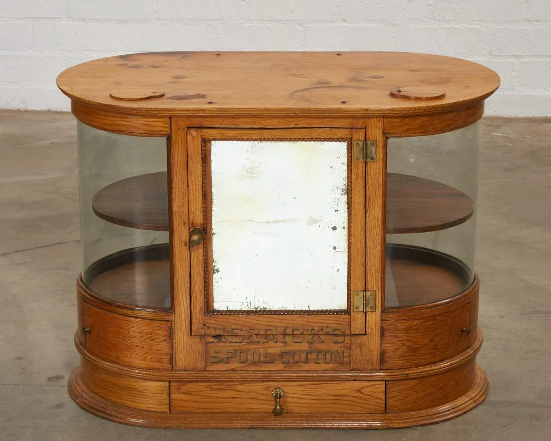Merrill Golden Oak Spool Cabinet